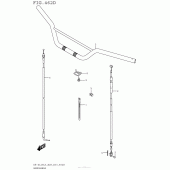 Схема узла: Руль & Тросики (Dr-Z125Ll5 E33) для Suzuki DR-Z125 DR-Z125