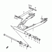 Схема узла: Задний рычаг подвески для Suzuki GS1000