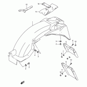 Схема узла: Заднее крыло (Model s) для Suzuki GSX750 Katana
