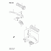 Схема узла: Ручки руля (An400al1 e19) для Suzuki AN400 Burgman (EU analogue of SkyWave)