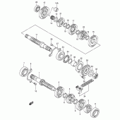 Схема вузла: Трансмісія для Suzuki VL250 Intruder LC