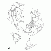 Схема узла: Нижний обтекатель (Model x) для Suzuki GSX1300 Hayabusa