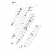 Схема вузла: Вилка передньої осі для Suzuki VS1400 Intruder 1400