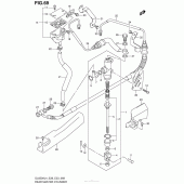 Схема вузла: Задній гальмівний циліндр Suzuki DL650 V-Strom