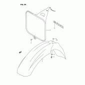 Схема вузла: Переднє крило & Передній щит для Suzuki RM125