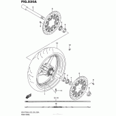 Схема узла: Переднее колесо для Suzuki GSX-R750