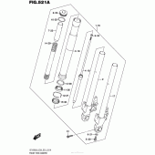 Схема вузла: Вилка передньої осі для Suzuki VZ1500 Boulevard M90