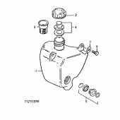 Схема вузла: Бак масляний Suzuki TS250