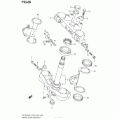 Схема узла: Кронштейн передней вилки для Suzuki DR-Z400 DR-Z400S