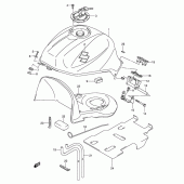 Схема вузла: Паливний бак (Model k4) для Suzuki SV650