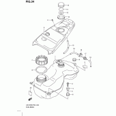 Схема узла: Топливный бак для Suzuki UX125 Sixteen