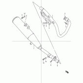 Схема вузла: Вихлопна система для Suzuki DR250
