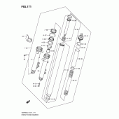 Схема узла: Передняя вилка (Gsf650ual1 e21) для Suzuki GSF650 Bandit S
