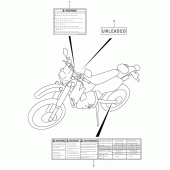 Схема вузла: Інформаційні наклейки (Model k1/k2/k3/k4) для Suzuki DR-Z400 DR-Z400S