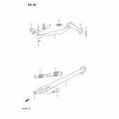 Схема вузла: Підніжка & Задне гальмо для Suzuki DR650 DR650R