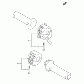 Схема узла: Пульт управления рулевой (Model j) для Suzuki GSX600 Katana