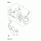 Схема узла: Передний тормозной суппорт (Sv650sl1 e24) для Suzuki SV650