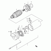 Схема вузла: Стартер електричний (See note) для Suzuki LS650 Savage