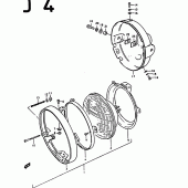 Схема вузла: Фара (Gs1000c, hc) для Suzuki GS1000