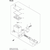Схема вузла: Задній гальмівний циліндр для Suzuki AN400 Burgman (EU analogue of SkyWave)