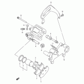 Схема узла: Задний тормозной суппорт (Model k) для Suzuki TS125