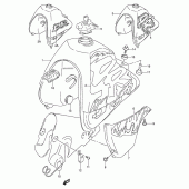 Схема вузла: Паливний бак (Model n/p/r e21) для Suzuki DR250