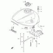 Схема вузла: Паливний бак для Suzuki GSF650 Bandit S