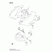 Схема узла: Крепежный элементы боковых передних обтекателей для Suzuki DL1000 V-Strom