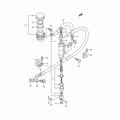 Схема узла: Задний тормозной цилиндр для Suzuki TS200