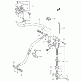 Схема вузла: Задній гальмівний циліндр Suzuki SV650