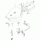 Схема вузла: Сидіння для Suzuki GZ125 Marauder