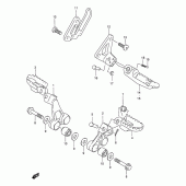 Схема узла: Подножки для Suzuki DR650 DR650SE