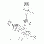 Схема вузла: Колінчастий вал Поршень для Suzuki GSX-R600