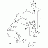 Схема узла: Патрубок системы охлаждения для Suzuki GSX-R750