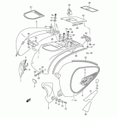 Схема вузла: Бічна кришка (Model k4) для Suzuki VL1500 Intruder LC