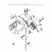Схема узла: Воздушный фильтр для Suzuki DR650 DR650S