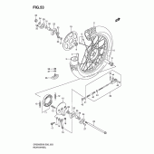 Схема узла: Заднее колесо для Suzuki DR200 DR200SE