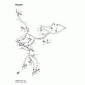 Схема узла: Передний тормозной шланг (Gsf650sual1 e21) для Suzuki GSF650 Bandit S