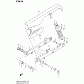 Схема вузла: Задній важіль підвіски Suzuki LS650 Boulevard S40