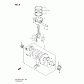 Схема вузла: Колінчастий вал & Поршень для Suzuki GSX1300 Hayabusa