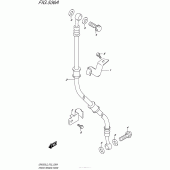 Схема вузла: Передній гальмівний шланг Suzuki GW250 Inazuma