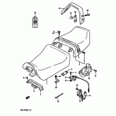 Схема узла: Сиденье (Model k/l) для Suzuki GSX-R750