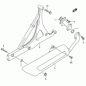 Схема узла: Выхлопная система (Model x/y) для Suzuki AN400 Burgman (EU analogue of SkyWave)