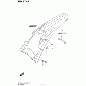 Схема вузла: Заднє крило для Suzuki RM-Z250