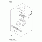 Схема вузла: Передній гальмівний циліндр Suzuki GSF650 Bandit S