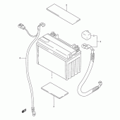 Схема вузла: Акумулятор для Suzuki GSX750 Katana