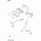 Схема вузла: Pillion Rider Handle (An650L4 E03) для Suzuki AN650 Burgman (EU analogue of SkyWave)