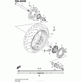 Схема вузла: Заднє колесо (Gsx-R1000Al6 E28) для Suzuki GSX-R1000