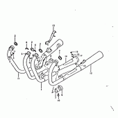 Схема узла: Выхлопная система для Suzuki GSX750