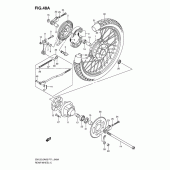 Схема вузла: Заднє колесо (En125huk4/huzk6) для Suzuki EN125